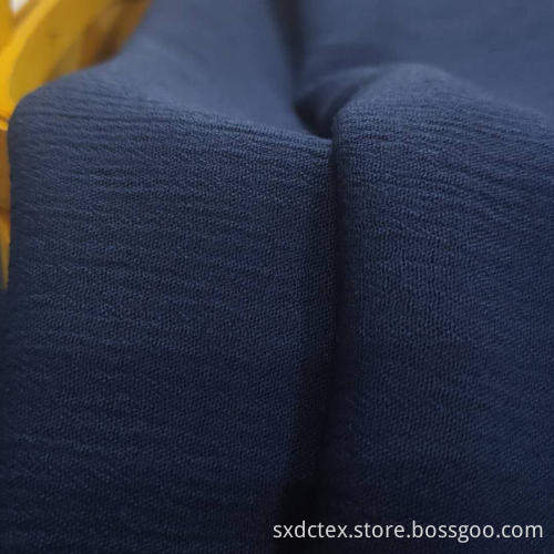 Woven Rayon Crinkle Textured Crepe Solid Fabric